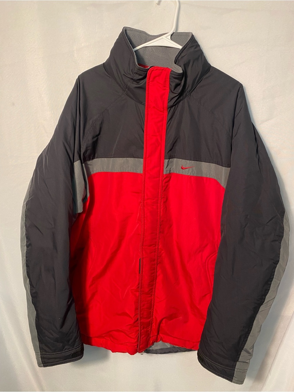 Nike Men’s Red, Black and Gray Puffer Jacket